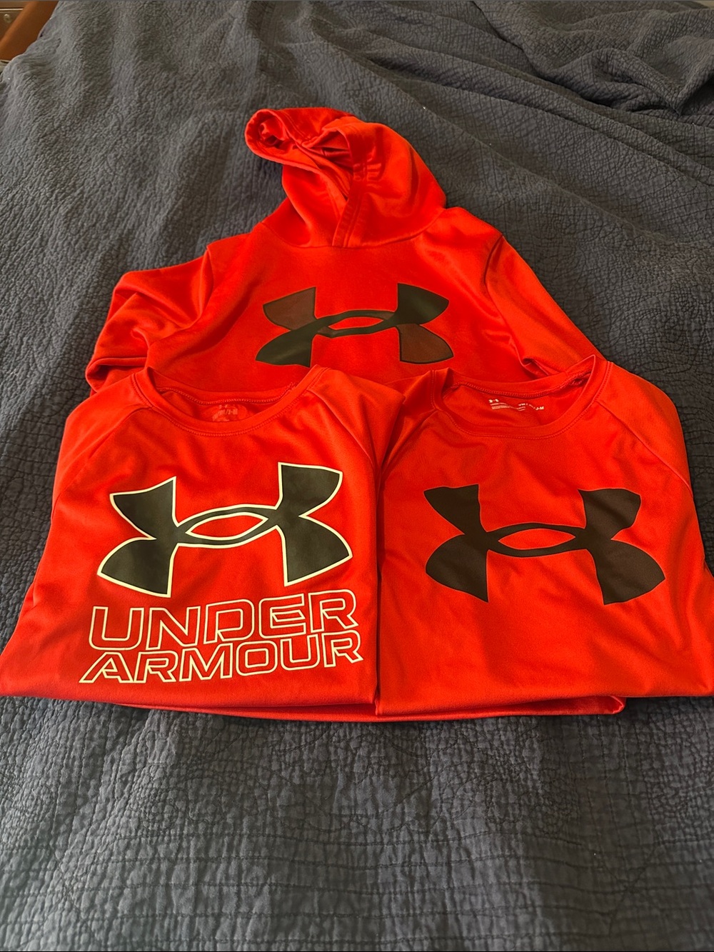 Under Armour Kids Bright Red Hoodie & Active Tops Set